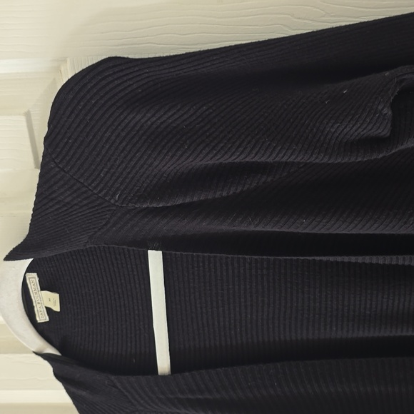 DANA BUCHMAN BRAND WOMEN'S LONG BLACK OPEN CARDIGAN SIZE MEDIUM - Picture 6 of 13